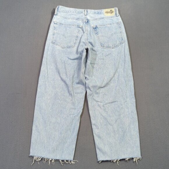 Levi's Jeans Men's 31x32 Fits 32x27 Blue Silvertab Baggy Jeans Cut Hems - Picture 2 of 13